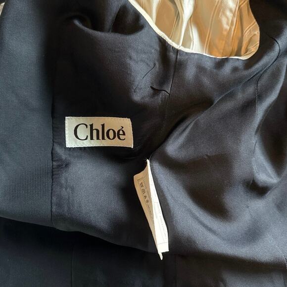 Chloe Black Wool Blazer Size 42 - Picture 8 of 10
